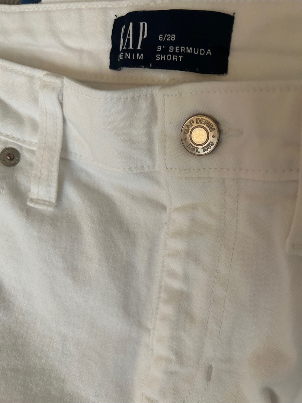GAP White Denim Bermuda Shorts